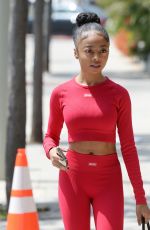 SKAI JACKSON in Tights Heading to a Gym in Los Angeles 05/28/0221