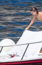 TAYLOR HILL in Bikini at a Boat in Positano 06/27/2021