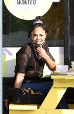 TESSA THOMPSON at The Vegan Joint Restaurant in Culver City 06/20/2021