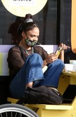 TESSA THOMPSON at The Vegan Joint Restaurant in Culver City 06/20/2021