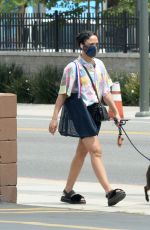 TESSA THOMPSON Out with Her Dog in Los Angeles 06/21/2021