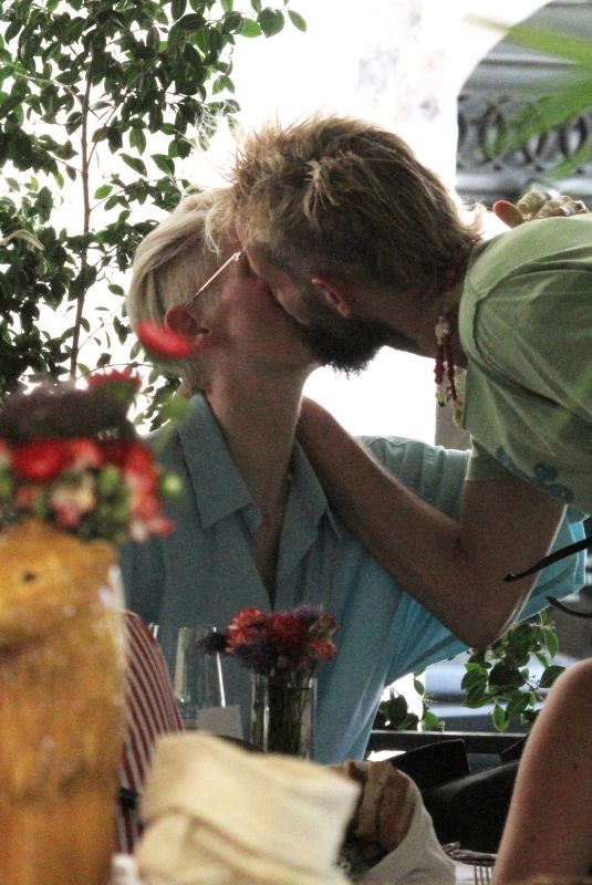 TILDA SWINTON and Sandro Kopp Out Kissing in Rome 06/26/2021