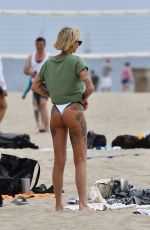 TINA LOUISE in Bikini Bottoms at a Beach in Santa Monica 06/20/2021