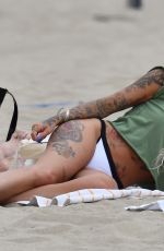TINA LOUISE in Bikini Bottoms at a Beach in Santa Monica 06/20/2021