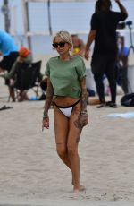 TINA LOUISE in Bikini Bottoms at a Beach in Santa Monica 06/20/2021