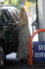 TORI SPELLING at a Gas Station in Beverly Hills 06/16/2021
