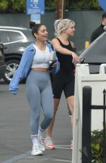 VANESSA HUDGENS and GG MAGREE Arrivves at Dogpound Gym in West Hollywood 06/02/2021