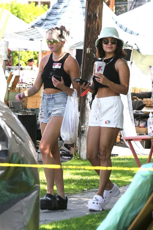 VANESSA HUDGENS and GG MAGREE at a Farmers Market in Los Angeles 06/26/2021