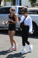 VANESSA HUDGENS and GG MAGREE at DogPound Gym in West Hollywood 06/28/2021