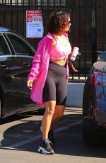 VANESSA HUDGENS and GG MAGREE Leaves Dogpound Gym Los Angeles 06/25/2021