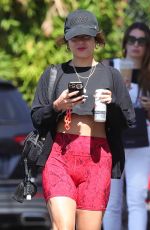 VANESSA HUDGENS Heading to Dogpound Gym in West Hollywood 06/24/2021