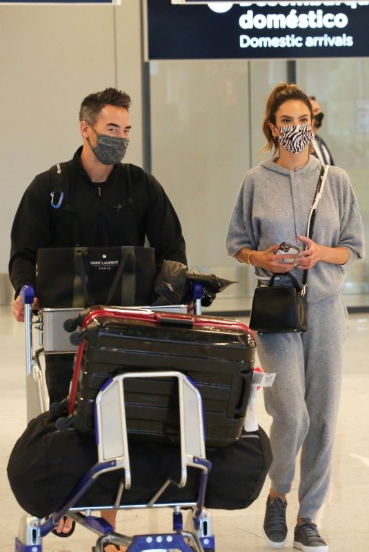 ALESSANDRA AMBROSIO at Airport in Florianopolis 07/02/2021