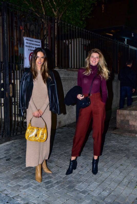 ALESSANDRA AMBROSIO Night Out with Friend in Sao Paulo 07/12/2021