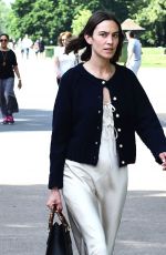 ALEXA CHUNG Out at a Park in London 07/02/2021