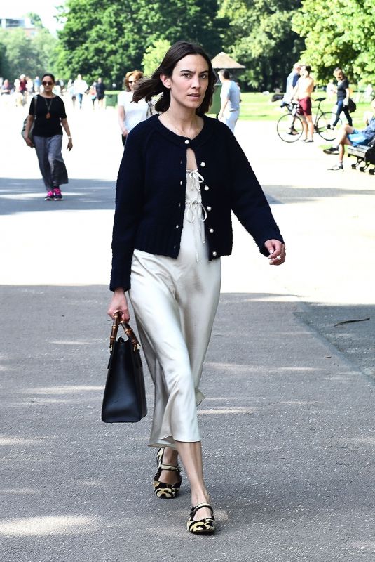 ALEXA CHUNG Out at a Park in London 07/02/2021