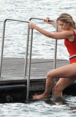 ALICIA AGNESON in Swimsuit in Lake Como 07/19/2021