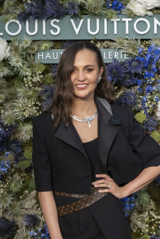 aliciaV on X: and she's back! first public appearance since october 2020 alicia  vikander attends the louis vuitton haite-joaillerie dinner at la vigie  restaurant on july 1, 2021 in monaco  /