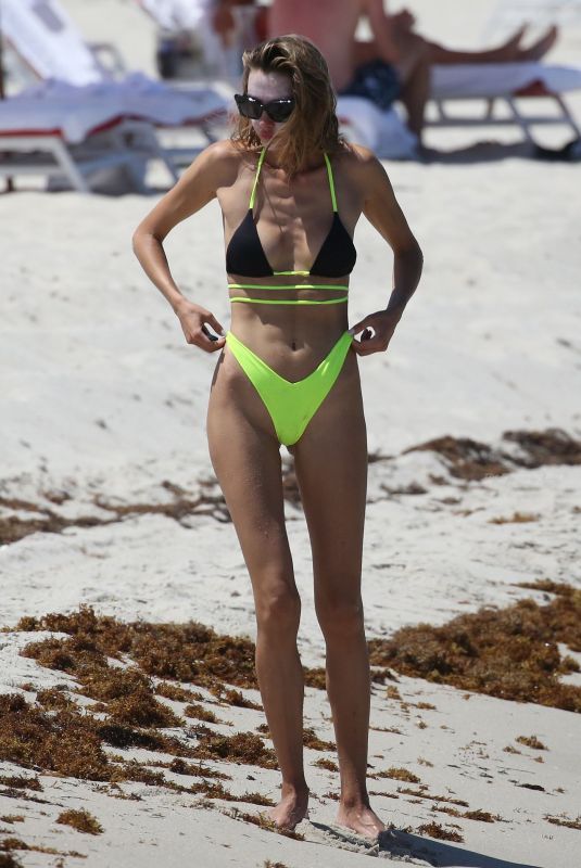 ALINA BAIKOVA in Bikini at a Beach in Miami 07/21/2021