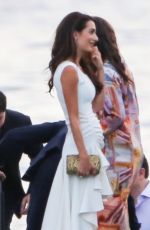 AMAL CLOONEY Out for Dinner in Tremezzo 07/19/2021