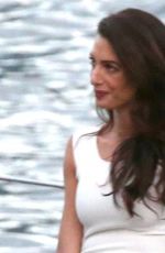 AMAL CLOONEY Out for Dinner in Tremezzo 07/19/2021