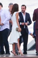 AMAL CLOONEY Out for Dinner in Tremezzo 07/19/2021