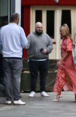 AMANDA HOLDEN Arrives at Breakfast Show in London 07/08/2021