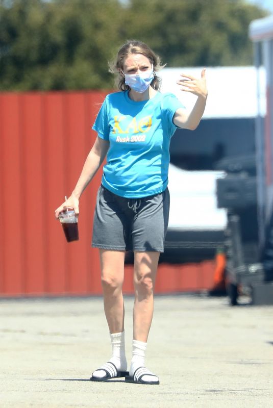 AMANDA SEYFRIED on the Set of The Dropout in Los Angeles 07/20/2021