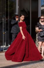 AMY JACKSON Leaves Martinez Hotel at 74th Cannes Film Festival 07/14/2021