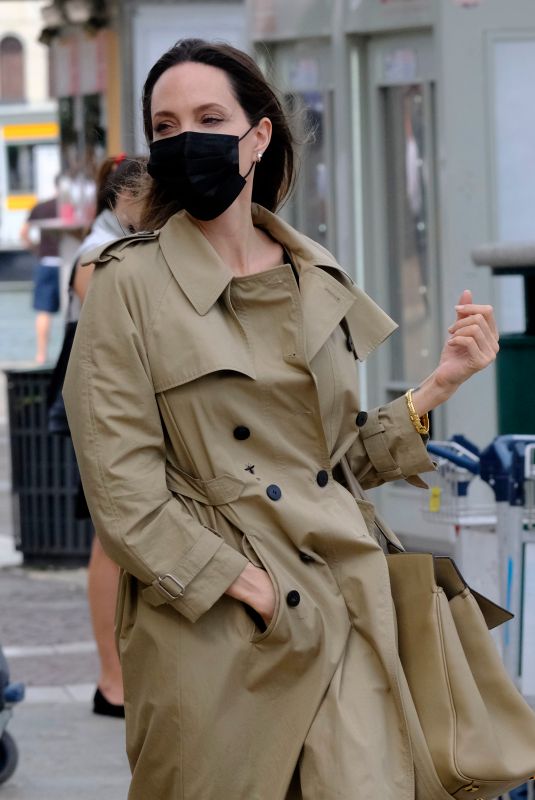 ANGELINA JOLIE Out in Venice 07/30/2021