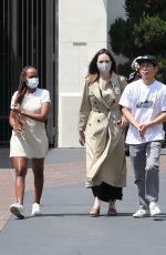 ANGELINA JOLIE Out Shopping with Zahara and Pax at Nordstrom in Los Angeles 07/13/2021