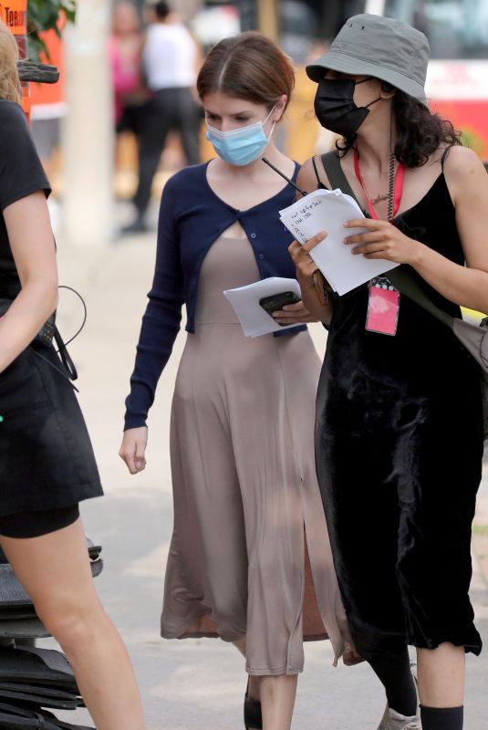 ANNA KENDRICK on the Set of Alice, Darling in Toronto 07/15/2021