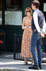 ANNA WINTOUR Leaves Sant Ambroeus Restaurant in New York 07/28/2021
