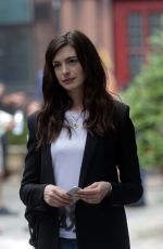 ANNE HATHAWAY and AMERICA FERRERA on the Set of Caviar in New York 07/11/2021