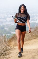 ARIAN ANDREW Out Hiking at Runyon Canyon in Los Angeles 07/02/2021