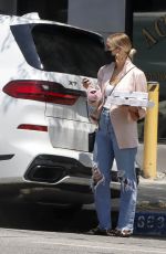 ASHLEE SIMPSON in Ripped Denim Out in Los Angeles 07/23/2021