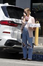 ASHLEE SIMPSON in Ripped Denim Out in Los Angeles 07/23/2021