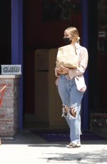 ASHLEE SIMPSON in Ripped Denim Out in Los Angeles 07/23/2021