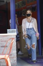 ASHLEE SIMPSON in Ripped Denim Out in Los Angeles 07/23/2021
