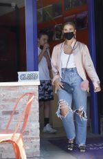 ASHLEE SIMPSON in Ripped Denim Out in Los Angeles 07/23/2021