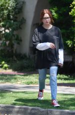 ASHLEY BENSON Show New Hair Out in West Hollywood 06/29/2021