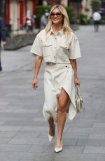 ASHLEY ROBERTS Arrives at Heart Radio in London 07/07/2021