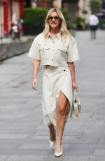 ASHLEY ROBERTS Arrives at Heart Radio in London 07/07/2021