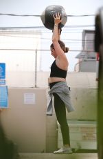 ASHLEY TISDALE Workout at Rise Nation Gym in West Hollywood 07/13/2021