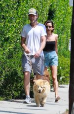 AUBREY PLAZA and Jeff Baena Out with Their Dogs in Los Feliz 07/25/2021