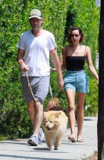AUBREY PLAZA and Jeff Baena Out with Their Dogs in Los Feliz 07/25/2021