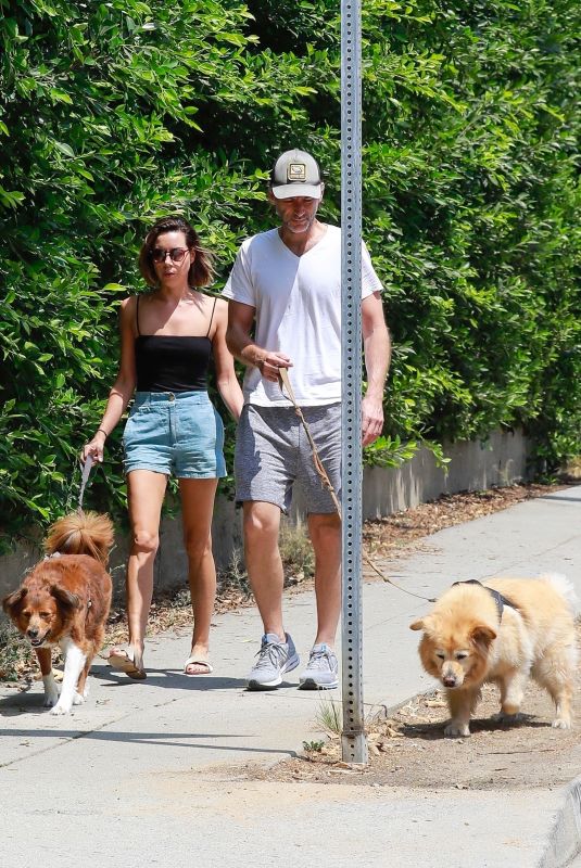 AUBREY PLAZA and Jeff Baena Out with Their Dogs in Los Feliz 07/25/2021
