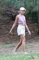 AUBREY PLAZA Out Hiking with Her Dogs in Los Feliz 07/09/2021