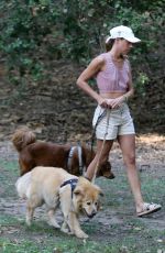 AUBREY PLAZA Out Hiking with Her Dogs in Los Feliz 07/09/2021