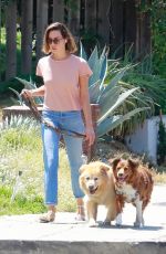AUBREY PLAZA Out with Her Dogs in Los Feliz 07/17/2021