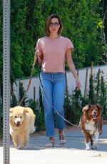 AUBREY PLAZA Out with Her Dogs in Los Feliz 07/17/2021